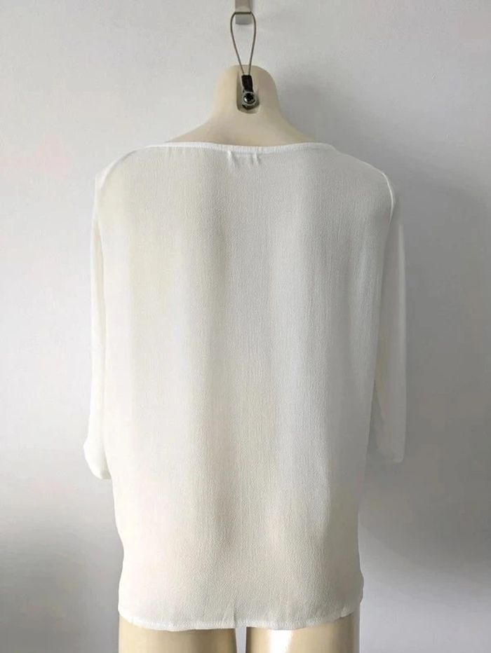 Blouse d'été blanche manches 3/4 - taille M - photo numéro 2