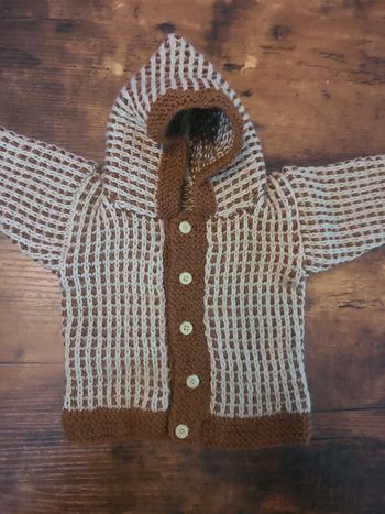 👶gilet fait main 1-3 mois👶