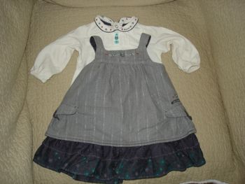 Ensemble roble grise et tee-shirt 24 mois Sergent Major