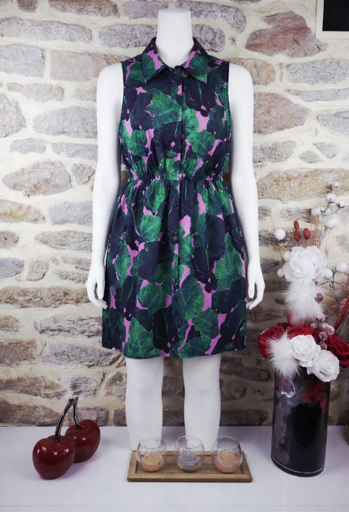 Robe d été feuillage évasion tropicale multicolore Femme taille 52 marque Missguided 🪷