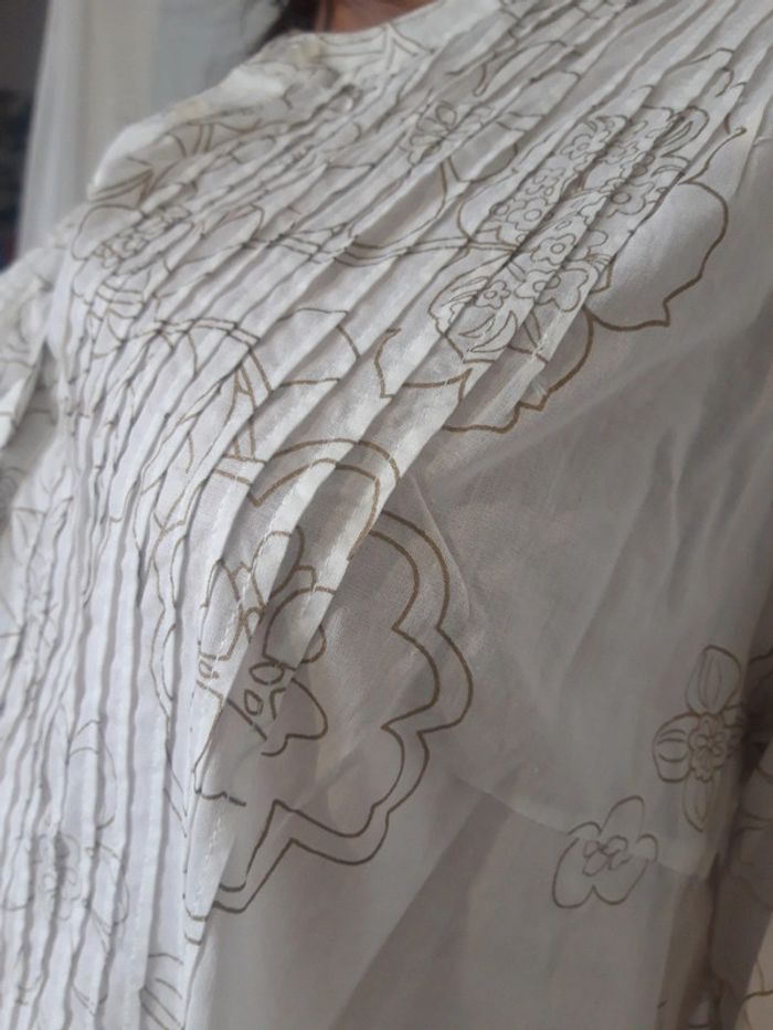 Blouse 3/4 Coton (blanc), XL / 42 / 14 - photo numéro 4