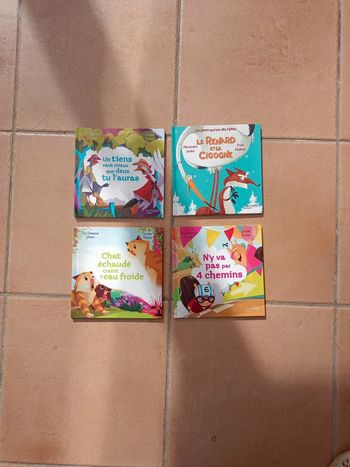 4 livres "dictons et fables"