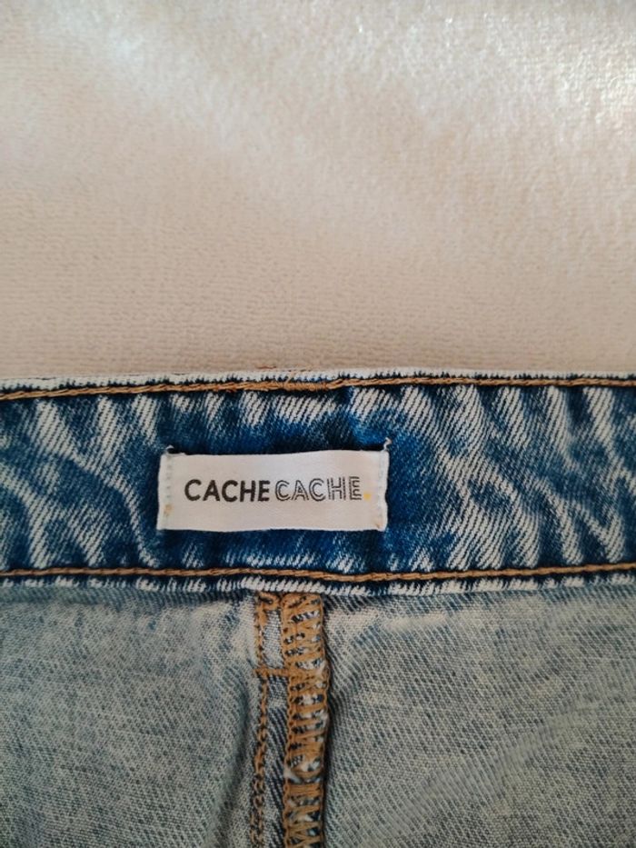Jupe jeans effet usé - photo numéro 3