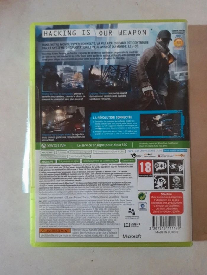 Jeux watch dog XBOX360 - photo numéro 2