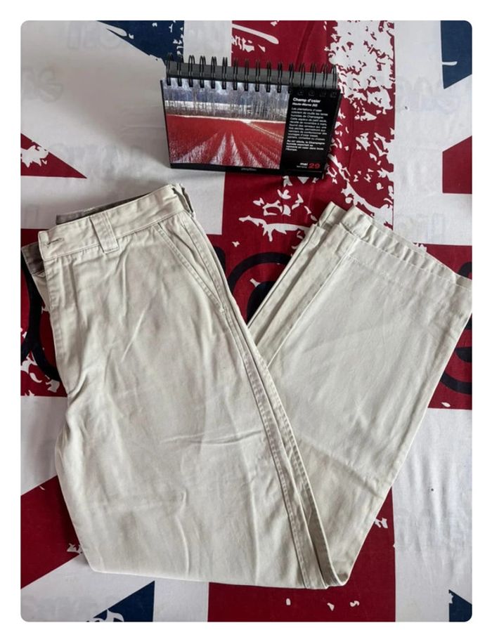 Pantalon Chino Bertrand d’Arley taille 38 marron crème/ beige crème doublure au niveau des chevilles
