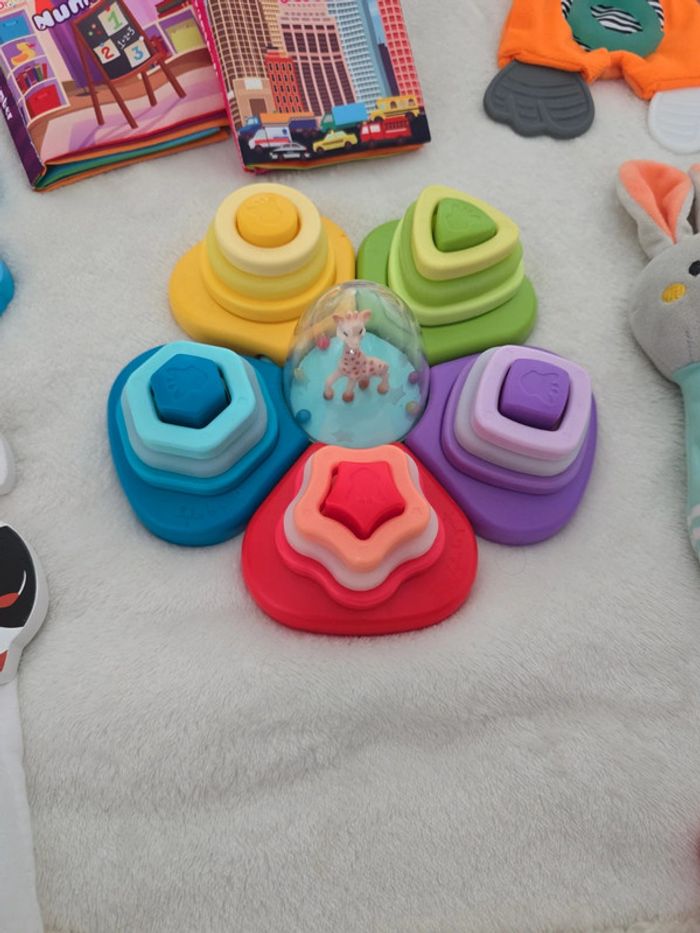 0_24 mois Lot  -60% 12 jouets eveil bébé peluches musicales livres et tortue pousse pousse - photo numéro 4