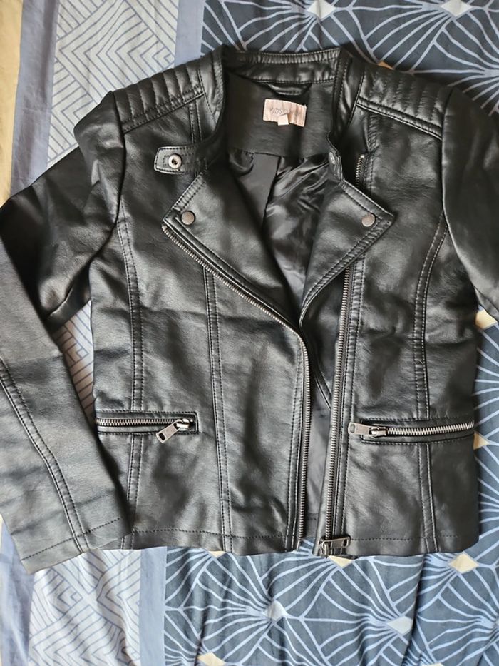 Veste faux cuir noir 10 ans Only - photo numéro 3