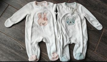 Pyjamas fille et garçon 1 mois
