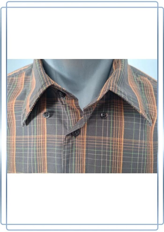 chemise manches longues formen a carreaux / homme taille M / full broderie (407) - photo numéro 6