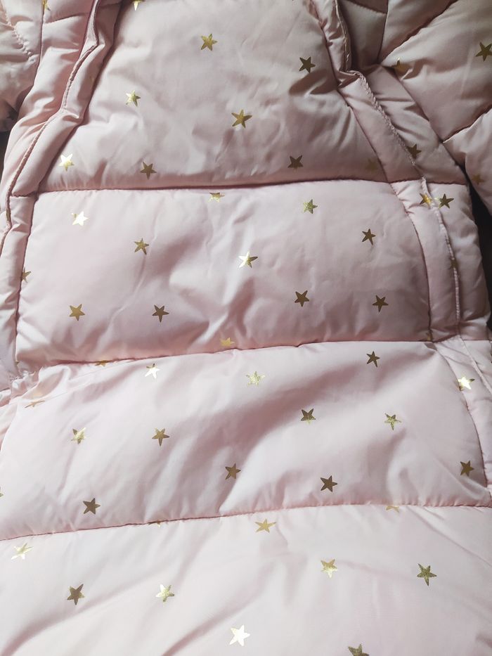 Chancelière bébé fille matelassée intérieur polaire rose motifs étoiles (H&M) - photo numéro 4