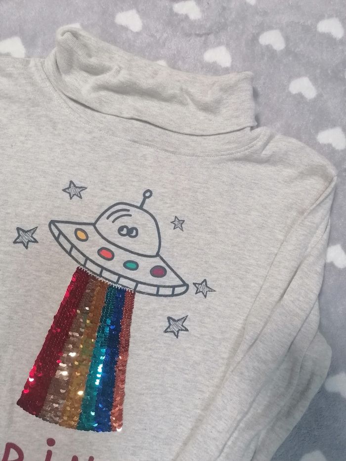 T-shirt sous-pull 🩶  col roulé DPAM manches longues garçon 12 ans