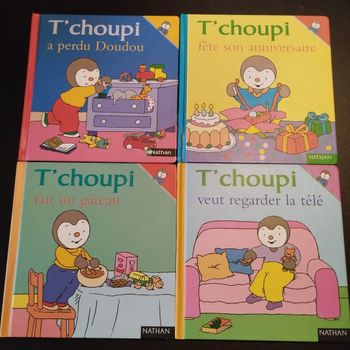 Lot de 4 Livres enfant Nathan T'choupi