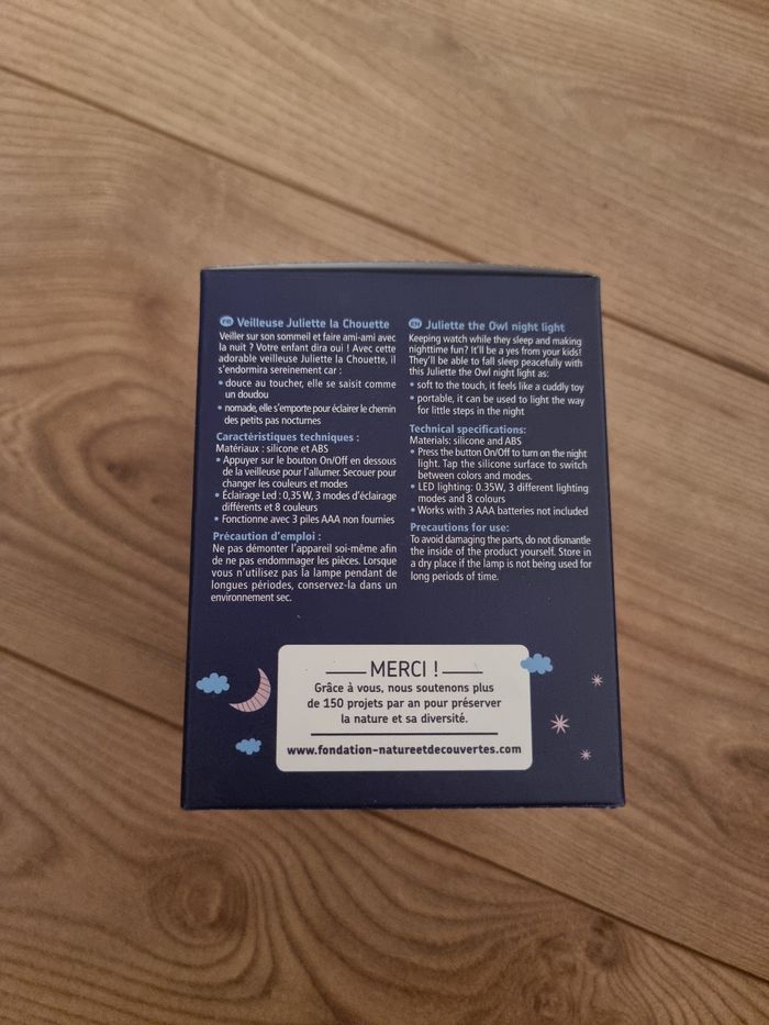 Veilleuse Juliette la chouette, Nature & Decouvertes - photo numéro 2