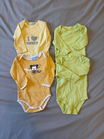 Lot bodies manches longues 3 mois