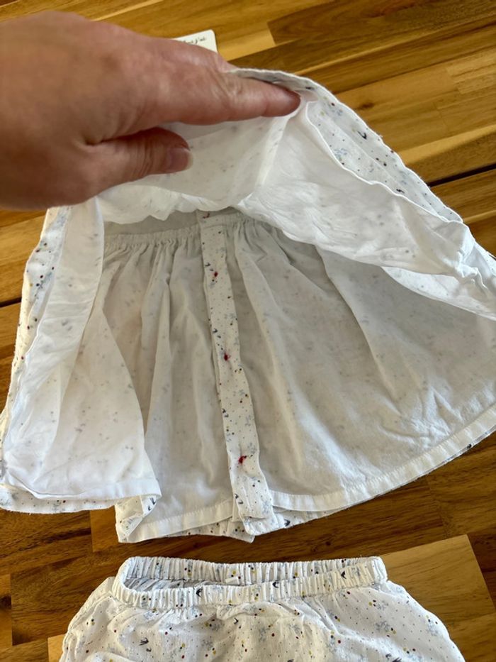 Robe blanche et culotte assortie - photo numéro 4