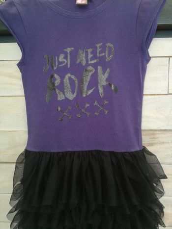 Robe Kiabi violette et noire 10 ans