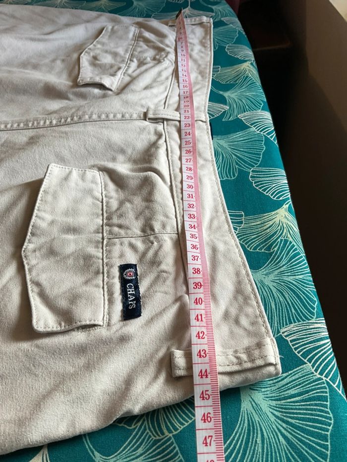 Short cargo beige crème pour homme Chaps taille W34 FR44 435 - photo numéro 5