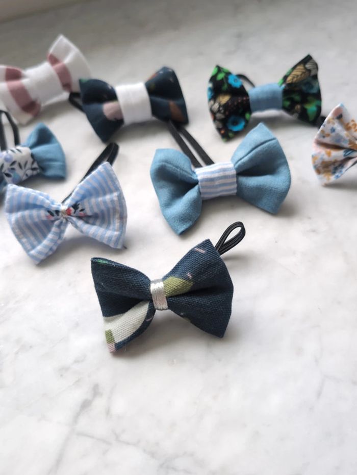 Noeud sur élastique pour cheveux fait main - photo numéro 4