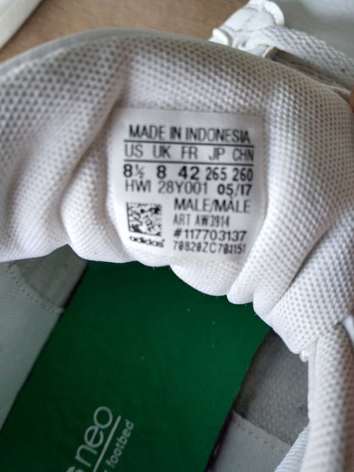 Baskets Cloudfoam running blanc & vert 42 -  Adidas - photo numéro 8