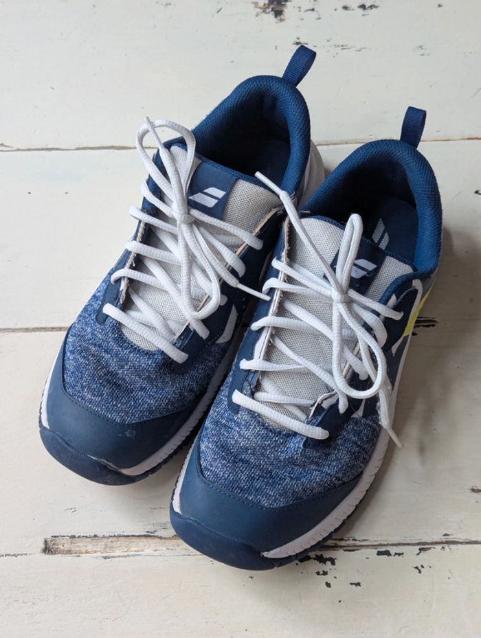 Chaussures de tennis junior bleu Babolat Pulsion All Court - Taille 39