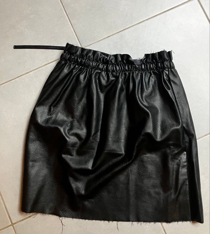 Jupe similicuir noir