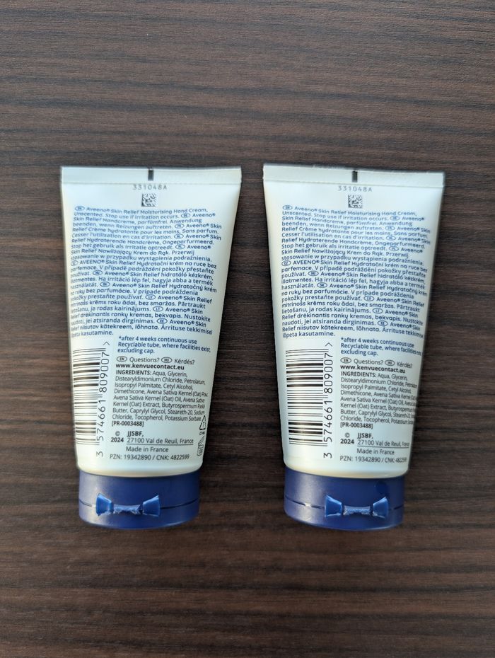 Crème mains hydratante Aveeno Skin Relief - 2 x 75 ml - photo numéro 2