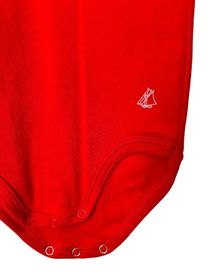 Body manches longues rouge à col claudine - Petit Bateau 18 mois - photo numéro 3