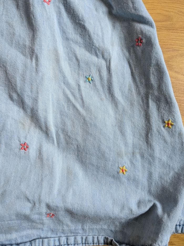 Robe d'été bleue brodée - photo numéro 4