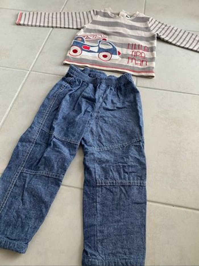 Lot garçon 24 mois pyjama survêtements polo jean pantalon - photo numéro 4