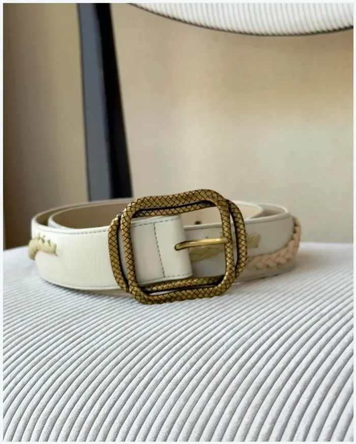 Ceinture Bottega Veneta crème très bon état