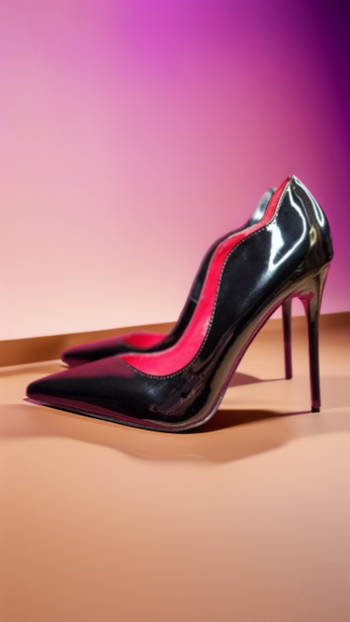 Escarpins à Talons Aiguilles en Cuir Verni Tulipano – Doublure en Cuir Véritable – Taille EU 39 (Con
