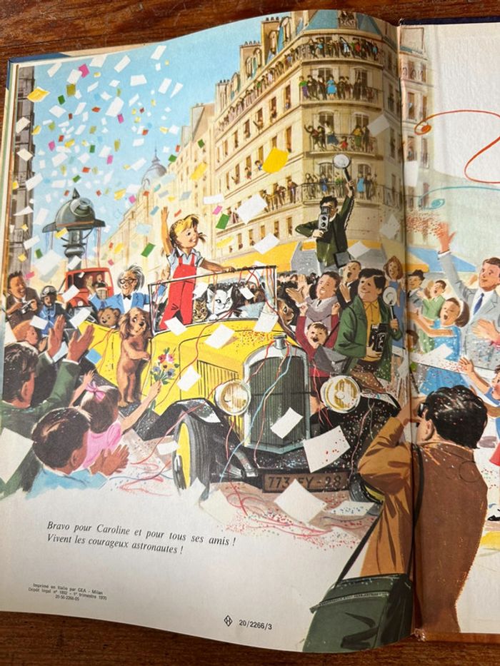 1970 Livre ancien Caroline sur la Lune espace Grands albums Hachette bd Pierre Probst vintage - photo numéro 8