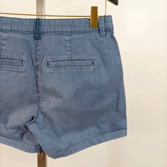 Short rayé bleu et blanc Camaïeu en coton – taille 36, coupe droite estivale A1061 - photo numéro 7