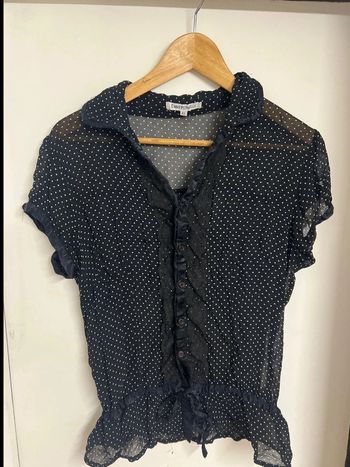 Superbe petit chemisier parisien chic vintage sans manche - taille 42