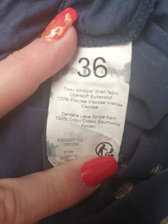 Très belle blouse manche 3/4 petits pois - photo numéro 6