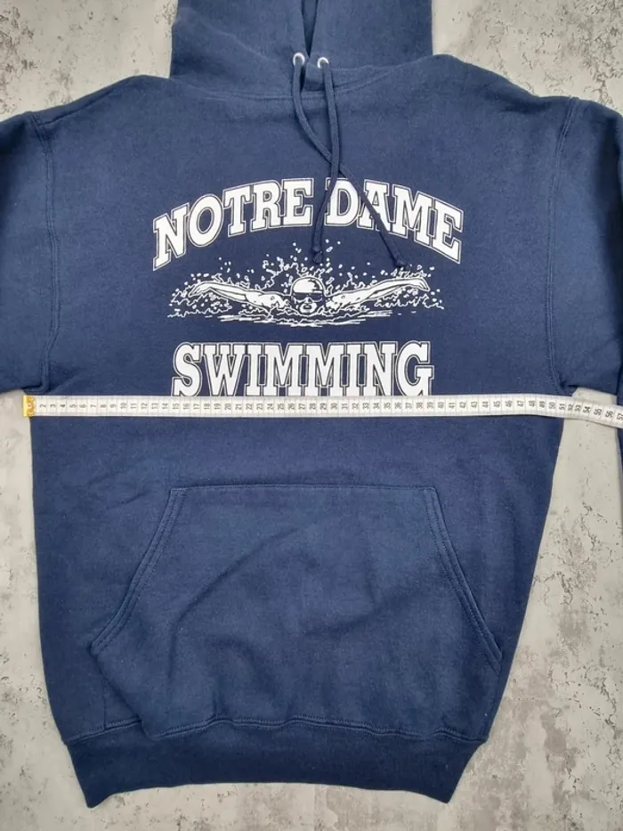 Pull capuche universitaire bleu, M Hommes - photo numéro 9