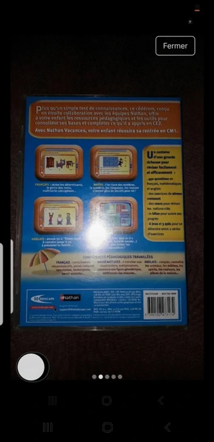 CD-ROm Nathan Vacances du CE2 au CM1
De 8-10 ans - photo numéro 2