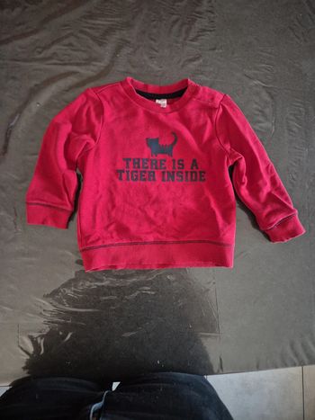 Pull rouge tigre