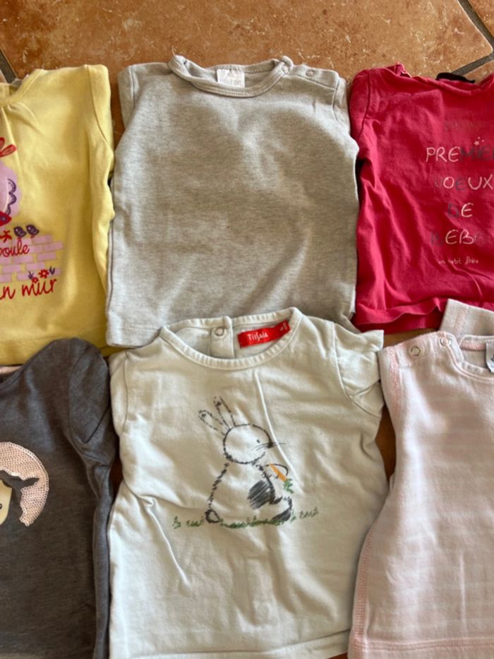 Lot 6 t-shirt manches longues 6mois - photo numéro 3