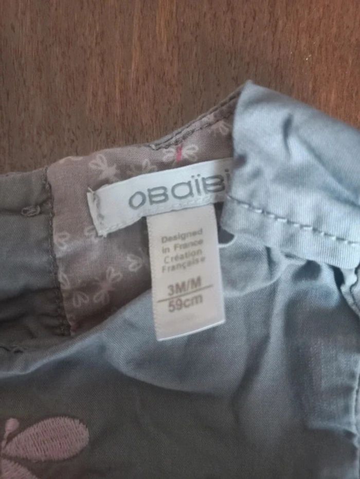 Robe grise "libellule" 3 mois Obaïbi - photo numéro 4