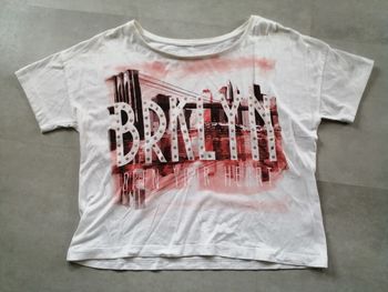 T shirt blanc imprimé Taille unique