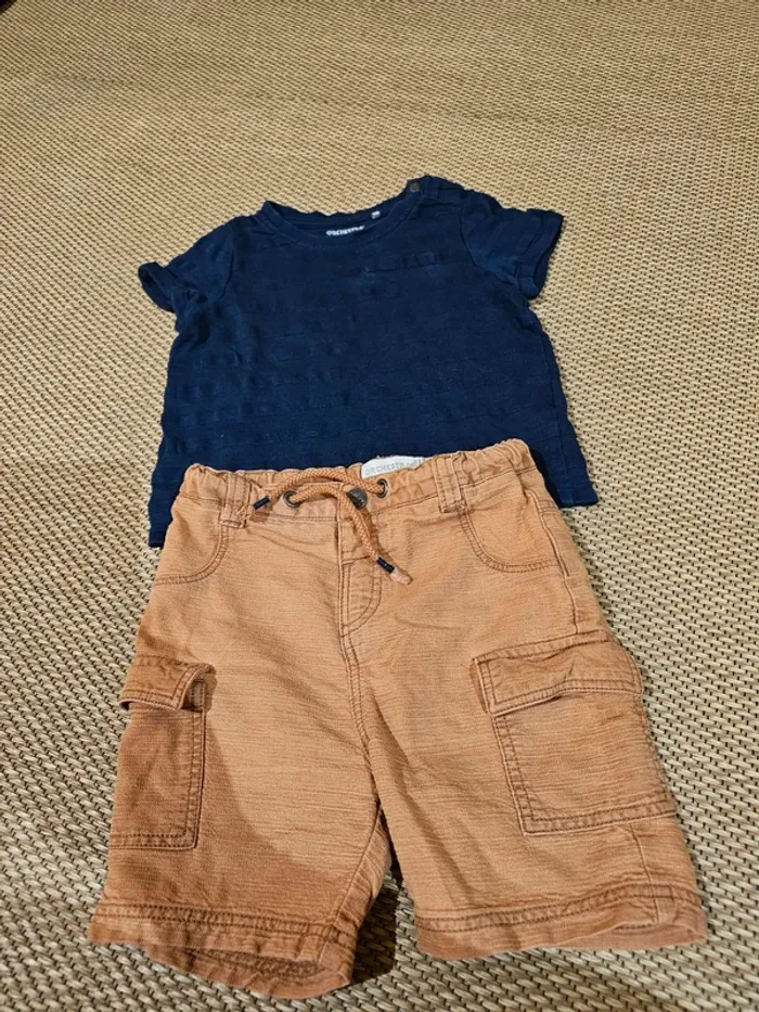 Ensemble short+ tee-shirt orchestra 23 mois