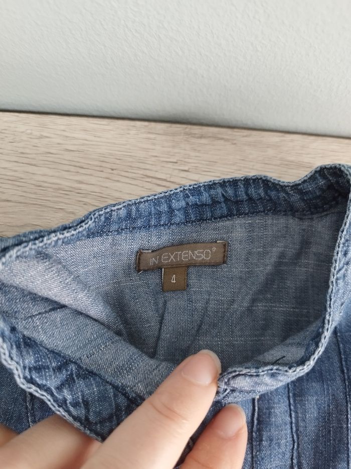 Chemise en jean manches longues fille 4 ans - photo numéro 3