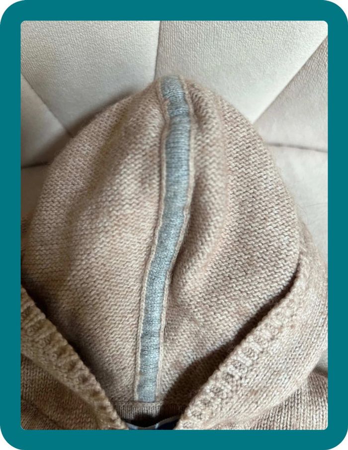 Gilet en laine et coton à capuche zippé 6 mois - Jacadi - photo numéro 8