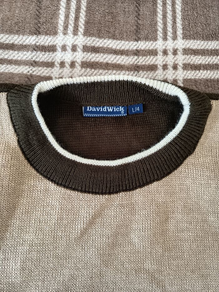 Pull Vintage en Mailles Fines - L / David Wick - photo numéro 3