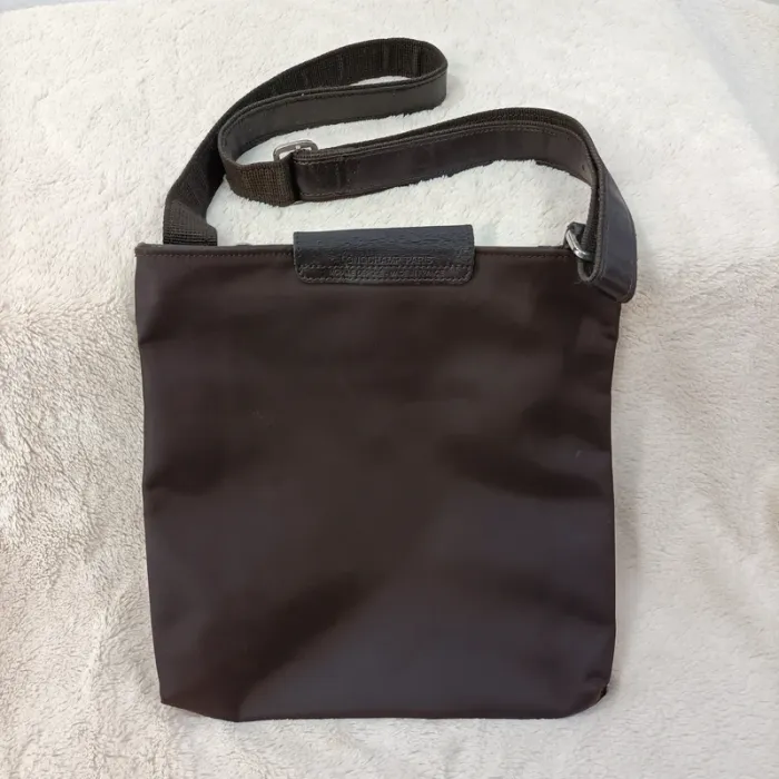 Sac bandoulière marron nylon et cuir – Longchamp Paris S033 - photo numéro 2