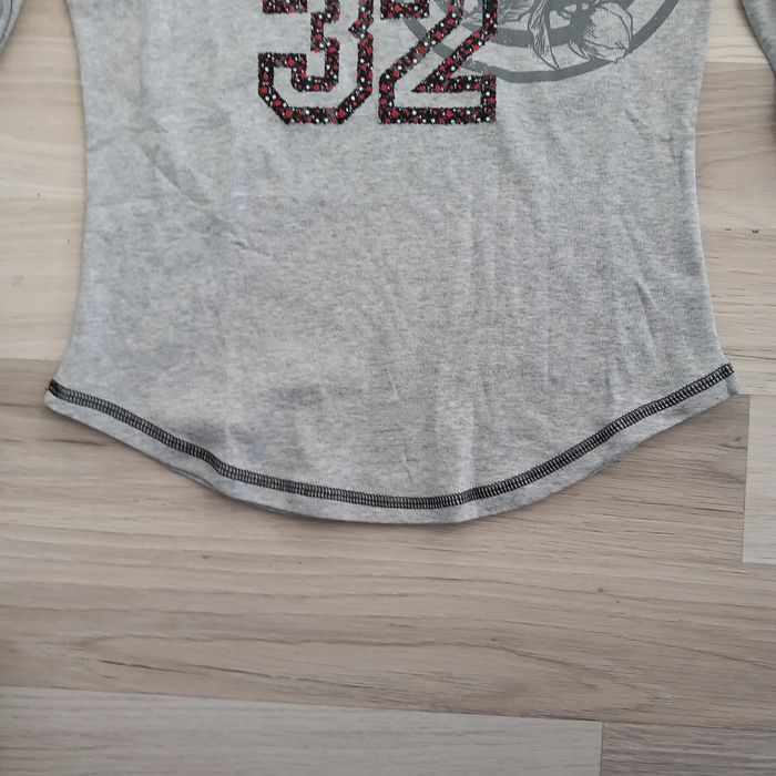 T-shirt femme à manches longues gris imprimé taille 38 - photo numéro 4