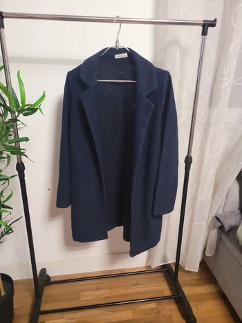 Gilet long bleu marine