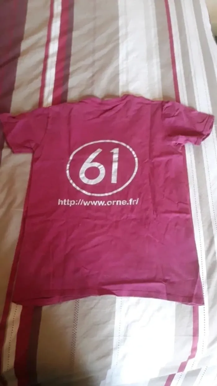T-shirt "les Elles de l'Orne" fuchsia chiné taille S - photo numéro 4