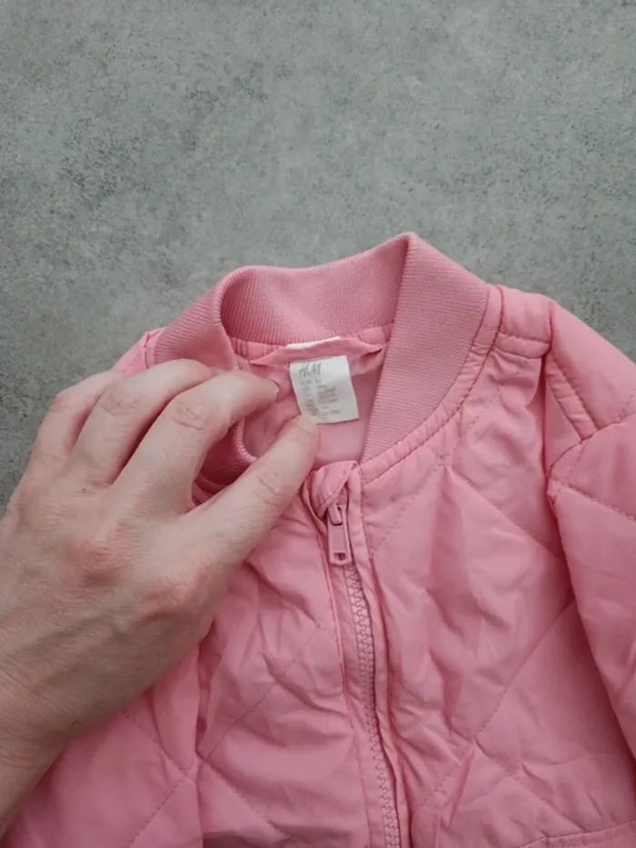 Doudoune rose légère H&M 86cm - photo numéro 2